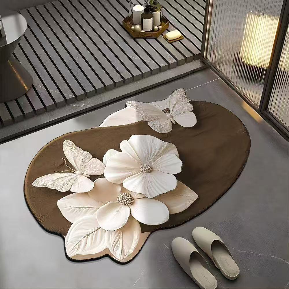 フレンチ風の珪藻土バスマット