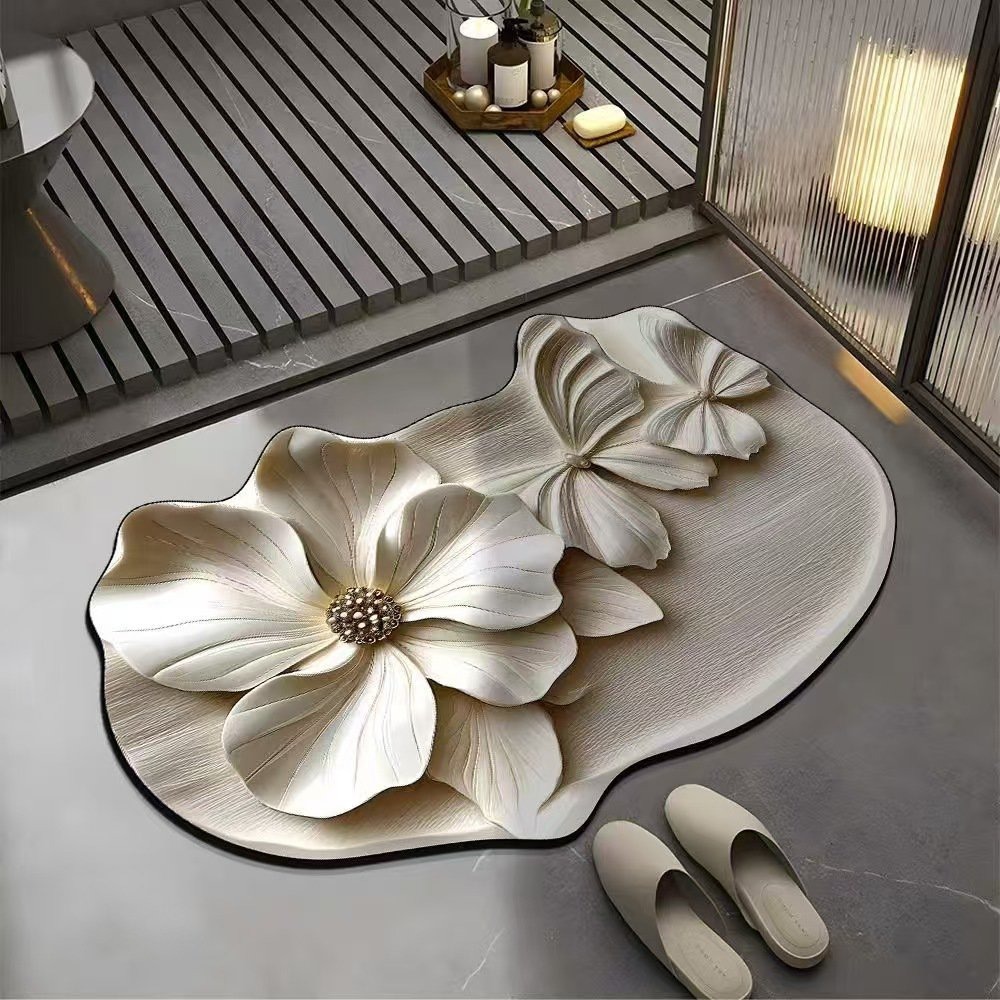 フレンチ風の珪藻土バスマット