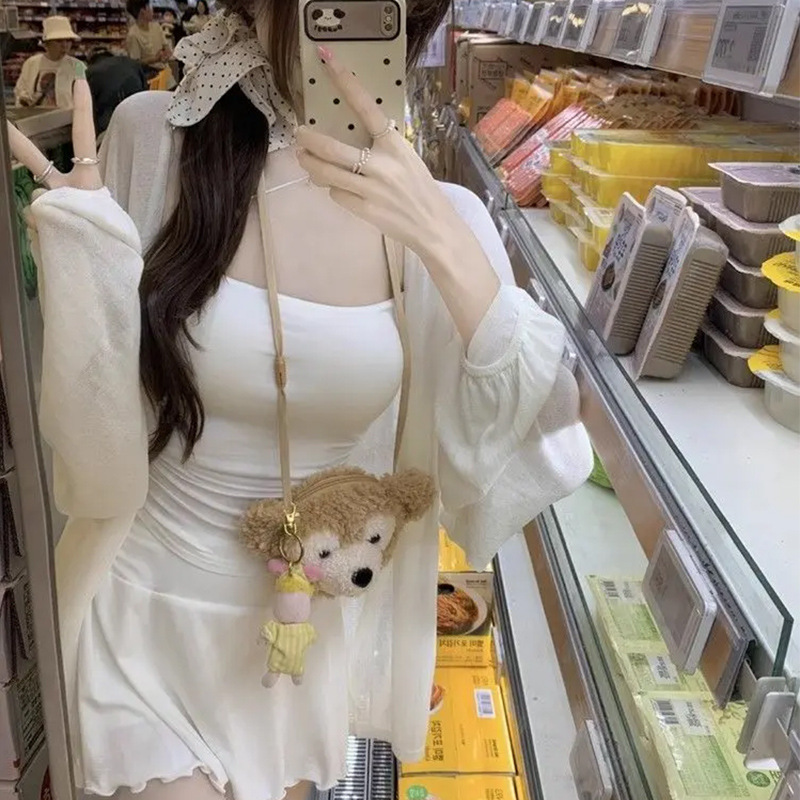 薄手ニットカーディガン