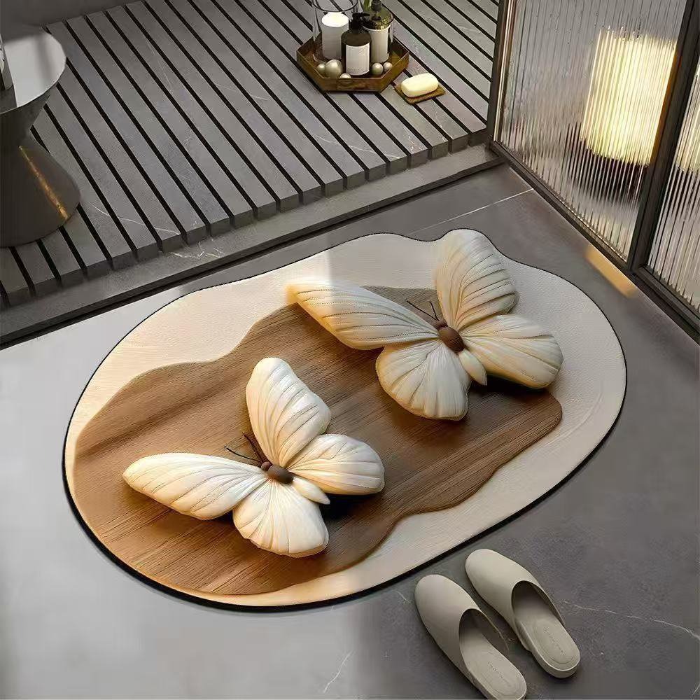 フレンチ風の珪藻土バスマット