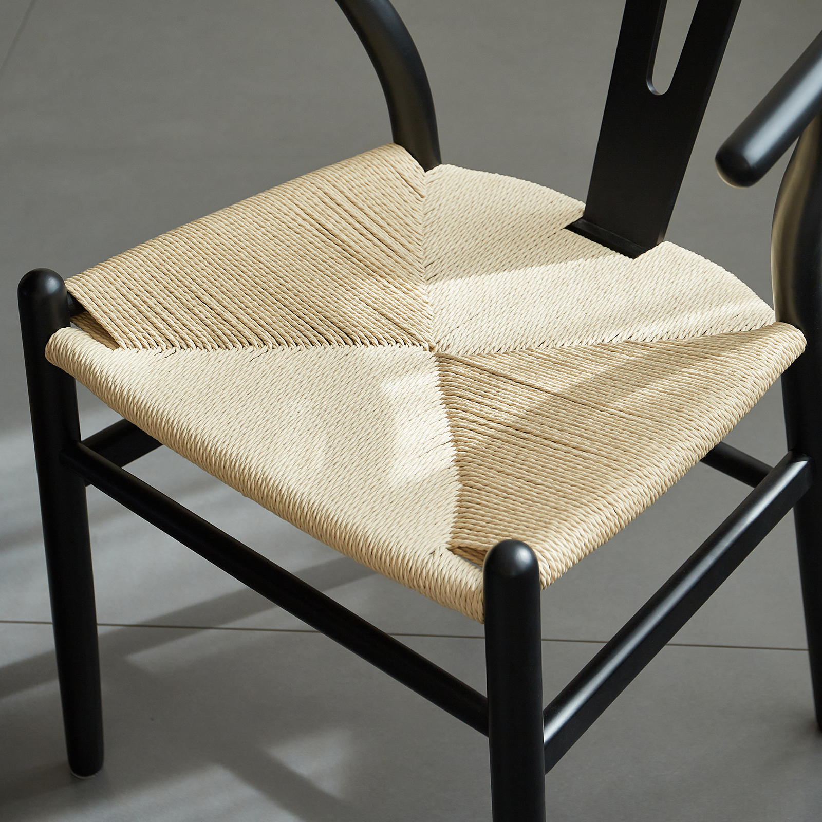 錦木-無垢材使用 背もたれ付きチェア ブナ材ダイニングチェア Yチェア 書斎チェア ミッドセンチュリースタイル 家庭用ラウンドチェアイス / 学習イス