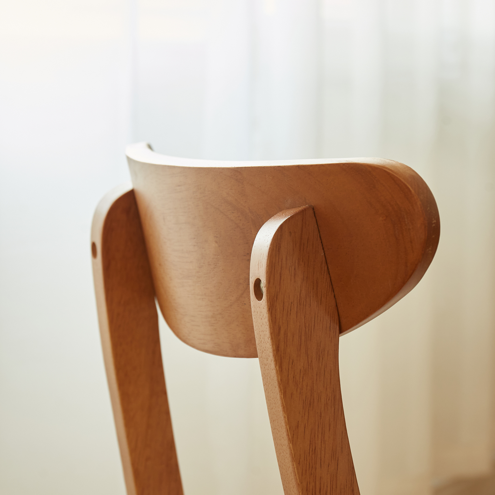 錦木-チェリー色 無垢材調 ダイニングチェア バッファローチェア クッション付き テーブルセット対応 リビングダイニングダイニングチェア