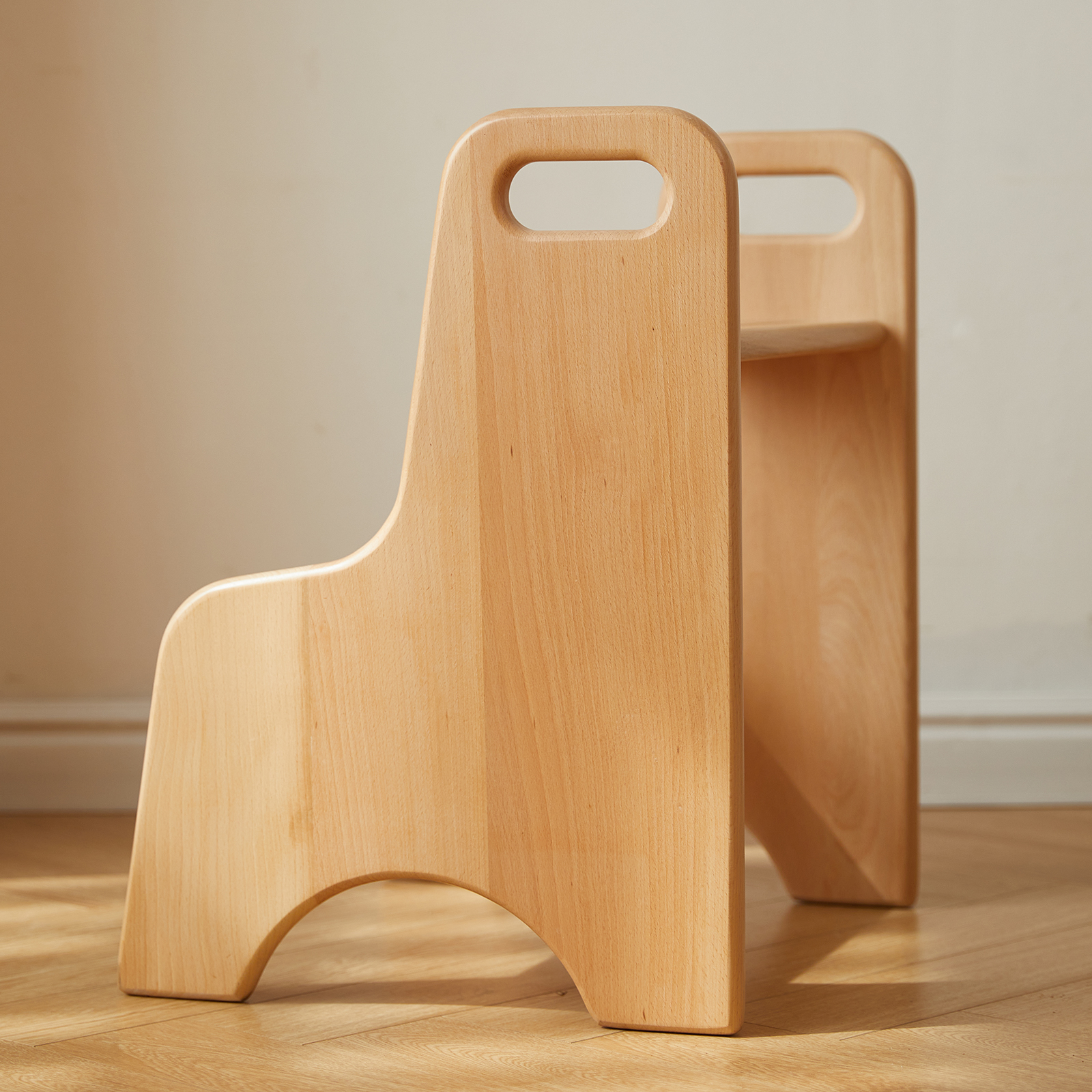 錦木-無垢材 キッズステップ台 子供用 洗面台 踏み台 ベビー トイレ ミニ階段 高さ調整 踏み台チェアキッズイス