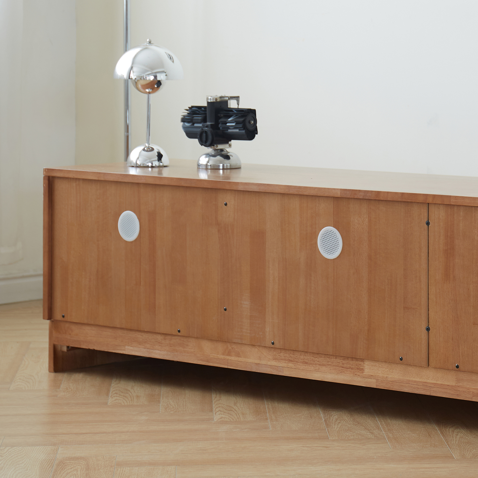 錦木-無垢材テレビボード 収納キャビネット 小户型リビング向け スリム 多機能 骨組デザイン 扉付きテレビ台