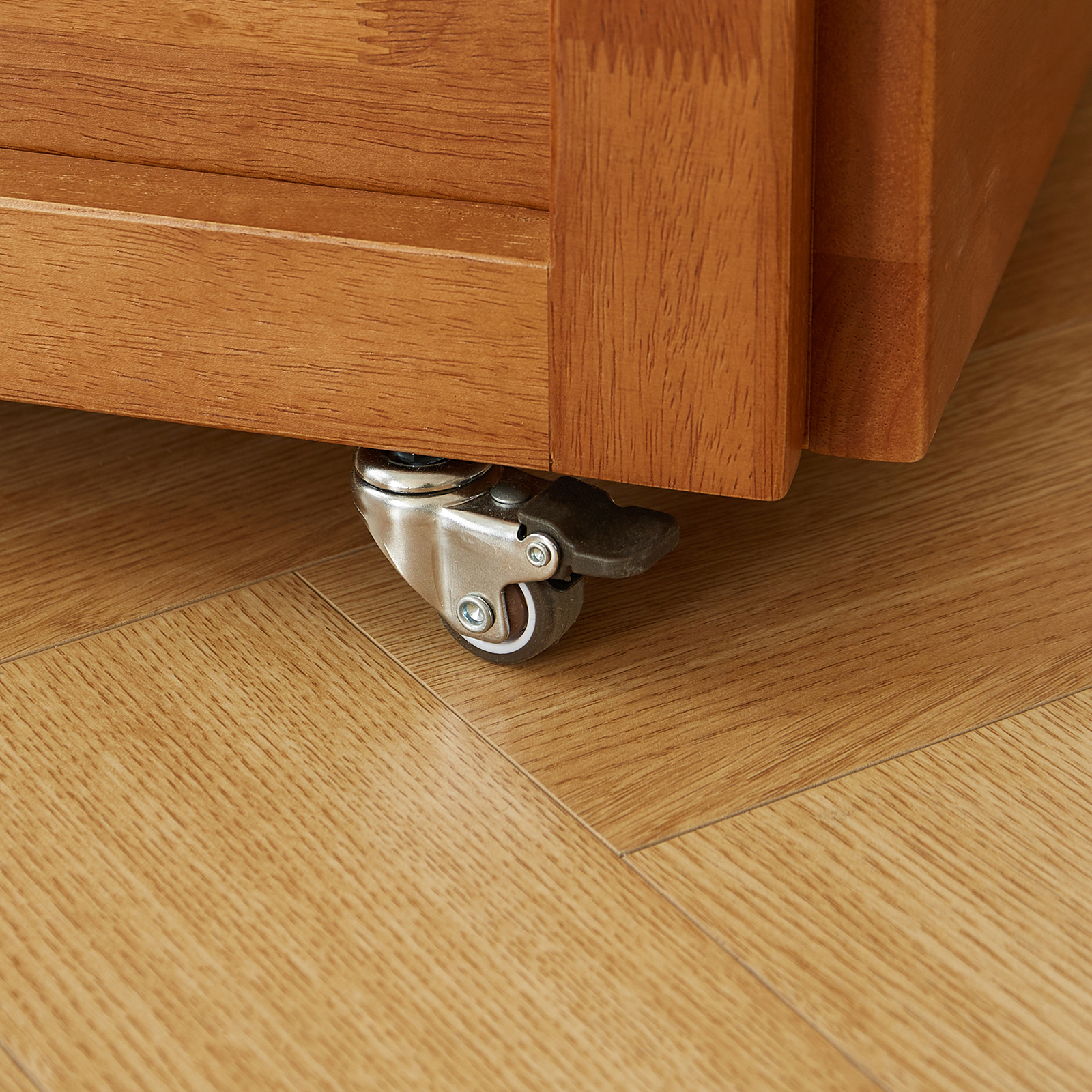 錦木-木製サイドテーブル 2段式 キャスター付きワゴン 北欧風 サイドテーブル/コーヒーテーブル 収納ラックサイドテーブル