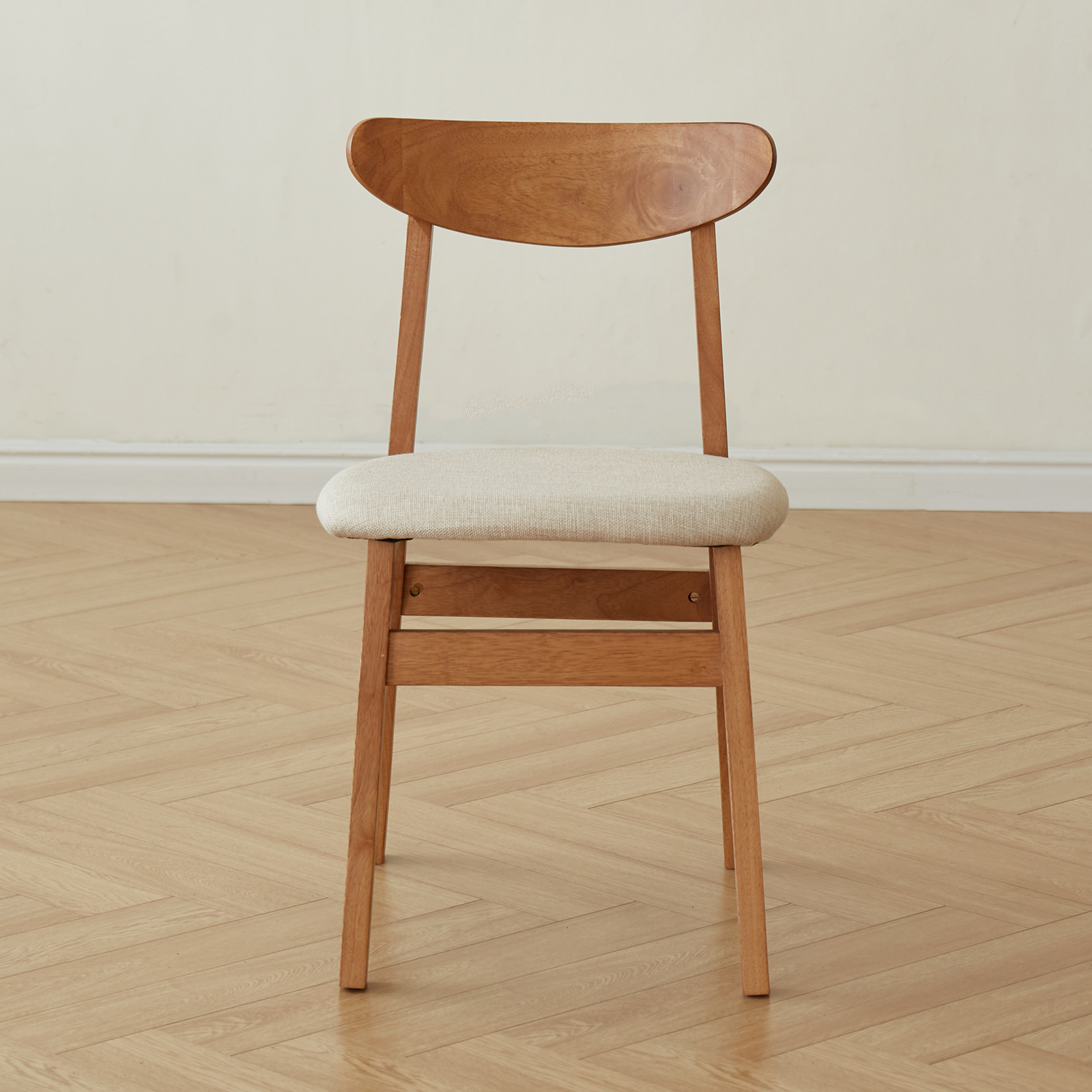 錦木-チェリー色 無垢材調 ダイニングチェア バッファローチェア クッション付き テーブルセット対応 リビングダイニングダイニングチェア