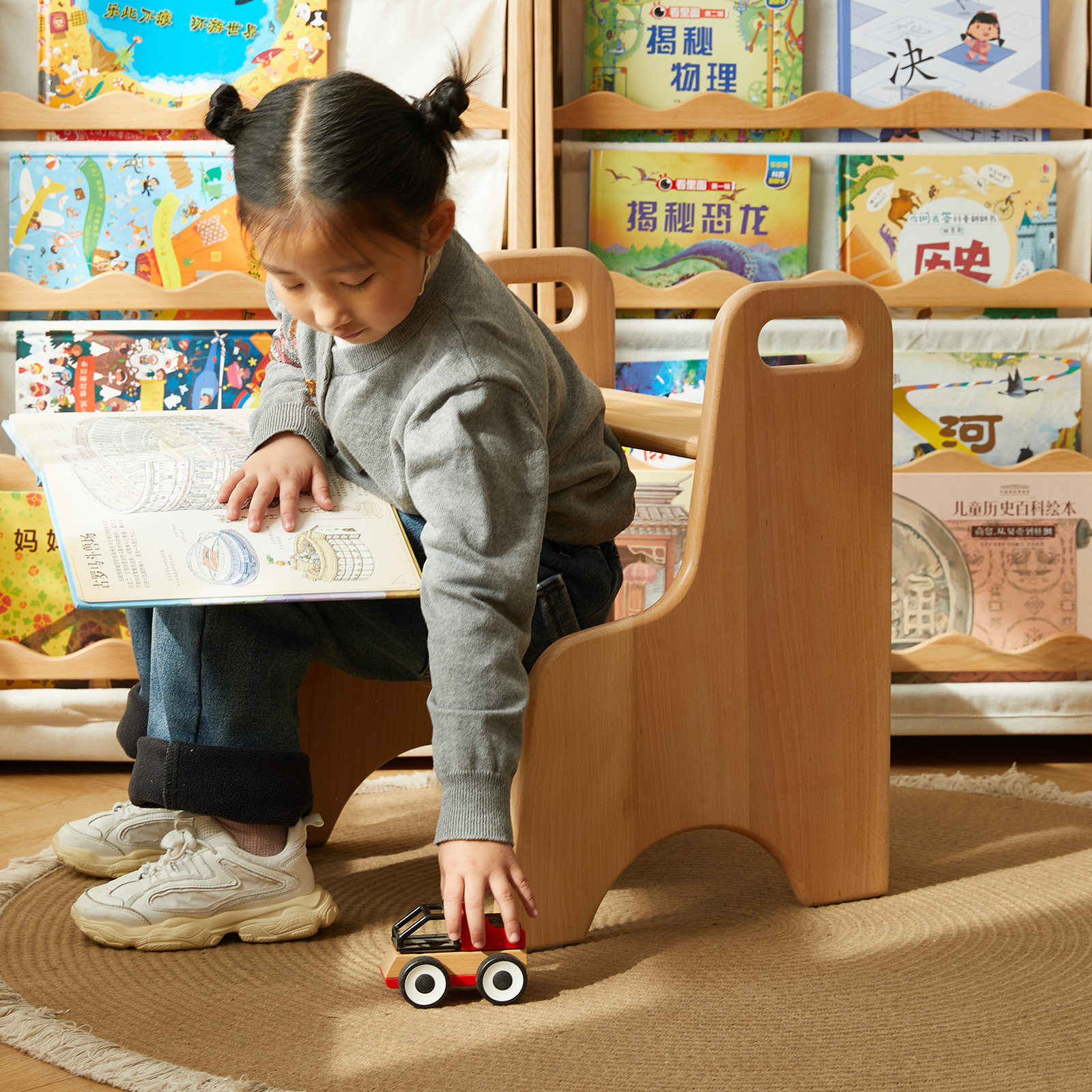 錦木-無垢材 キッズステップ台 子供用 洗面台 踏み台 ベビー トイレ ミニ階段 高さ調整 踏み台チェアキッズイス