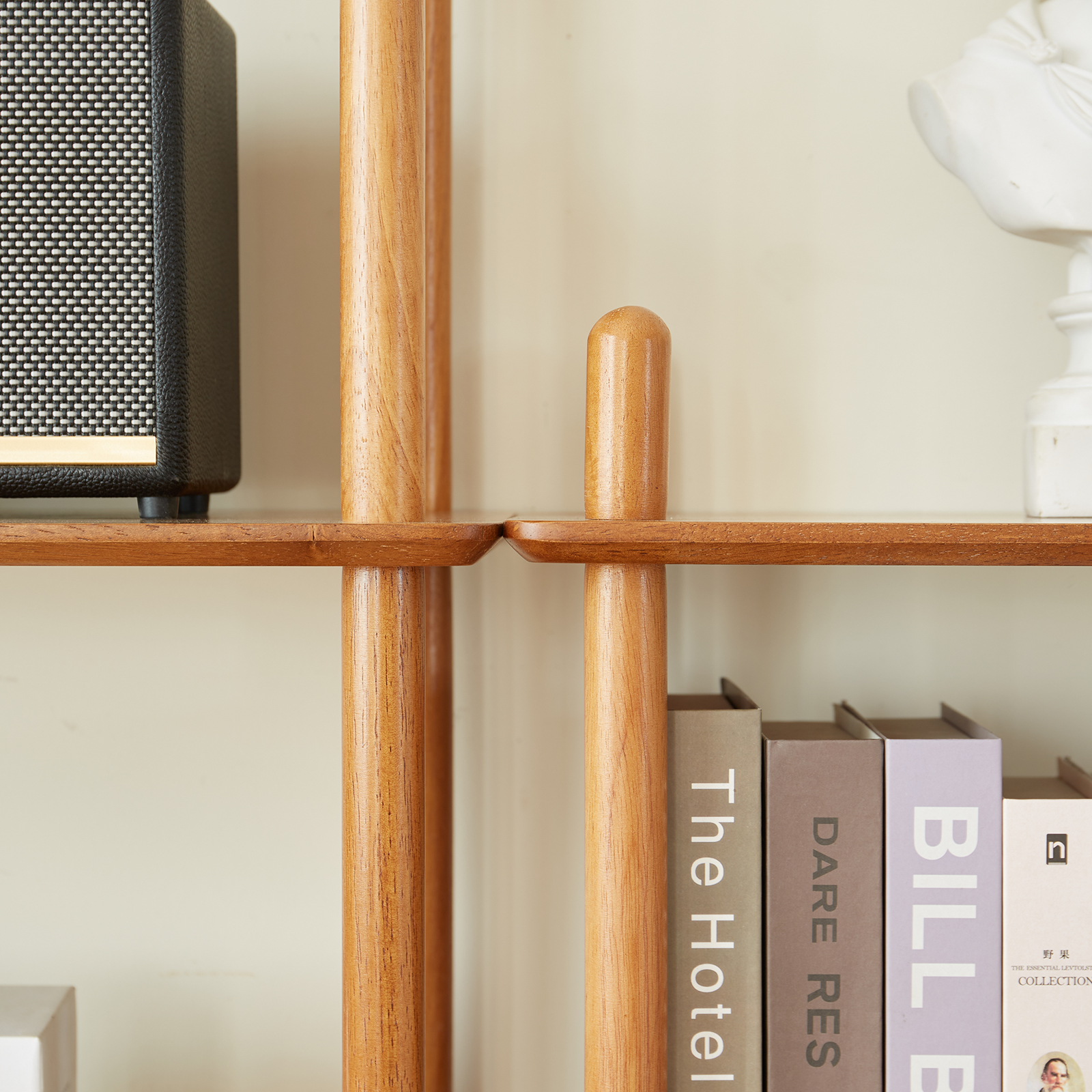 錦木-無垢材 多段式書棚 ラック フロアラック 組合せ自由 リビング収納 ディスプレイラック シンプル 間仕切りラック収納ラック