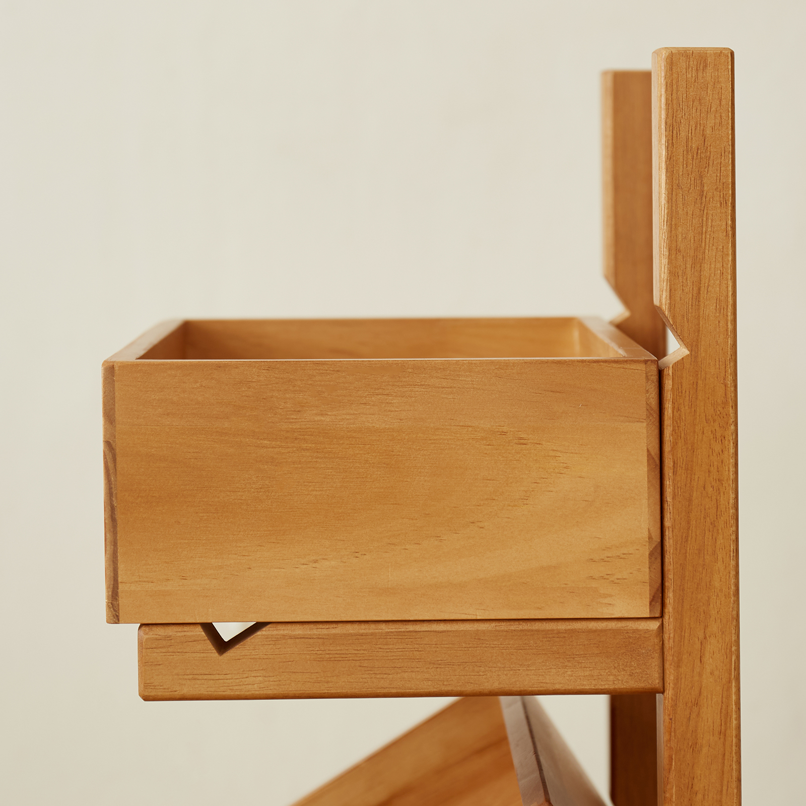 錦木-無垢材収納ラック キッチン野菜・スナック収納 リビングサイドテーブル おもちゃ・本棚にも マルチラック棚 / ラック