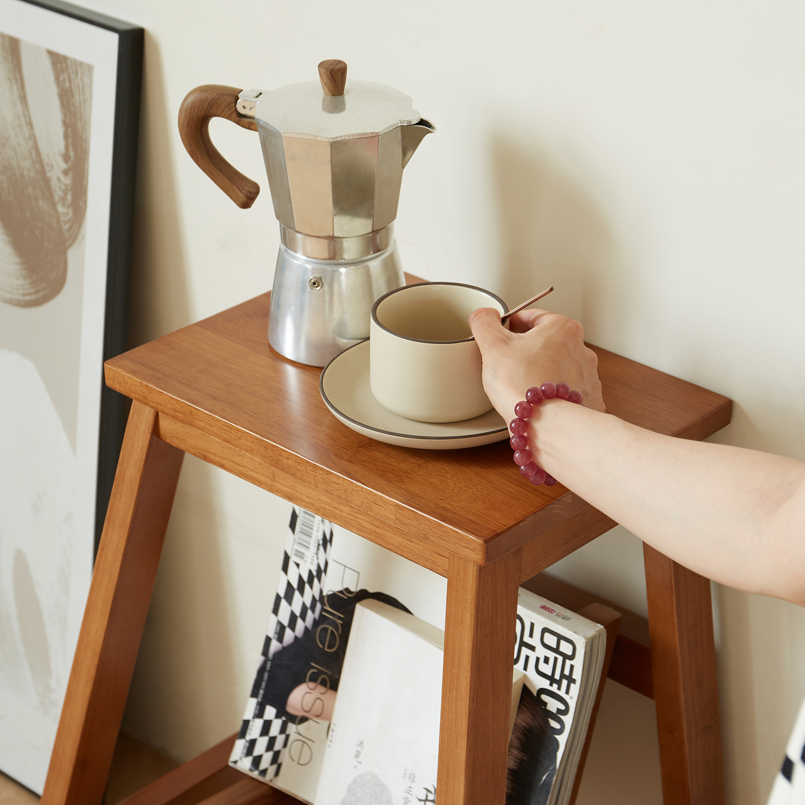 錦木-無垢材 折りたたみ式ステップ台 2 段 多機能 子供用 踏み台 高所作業用 頑丈設計キッズイス