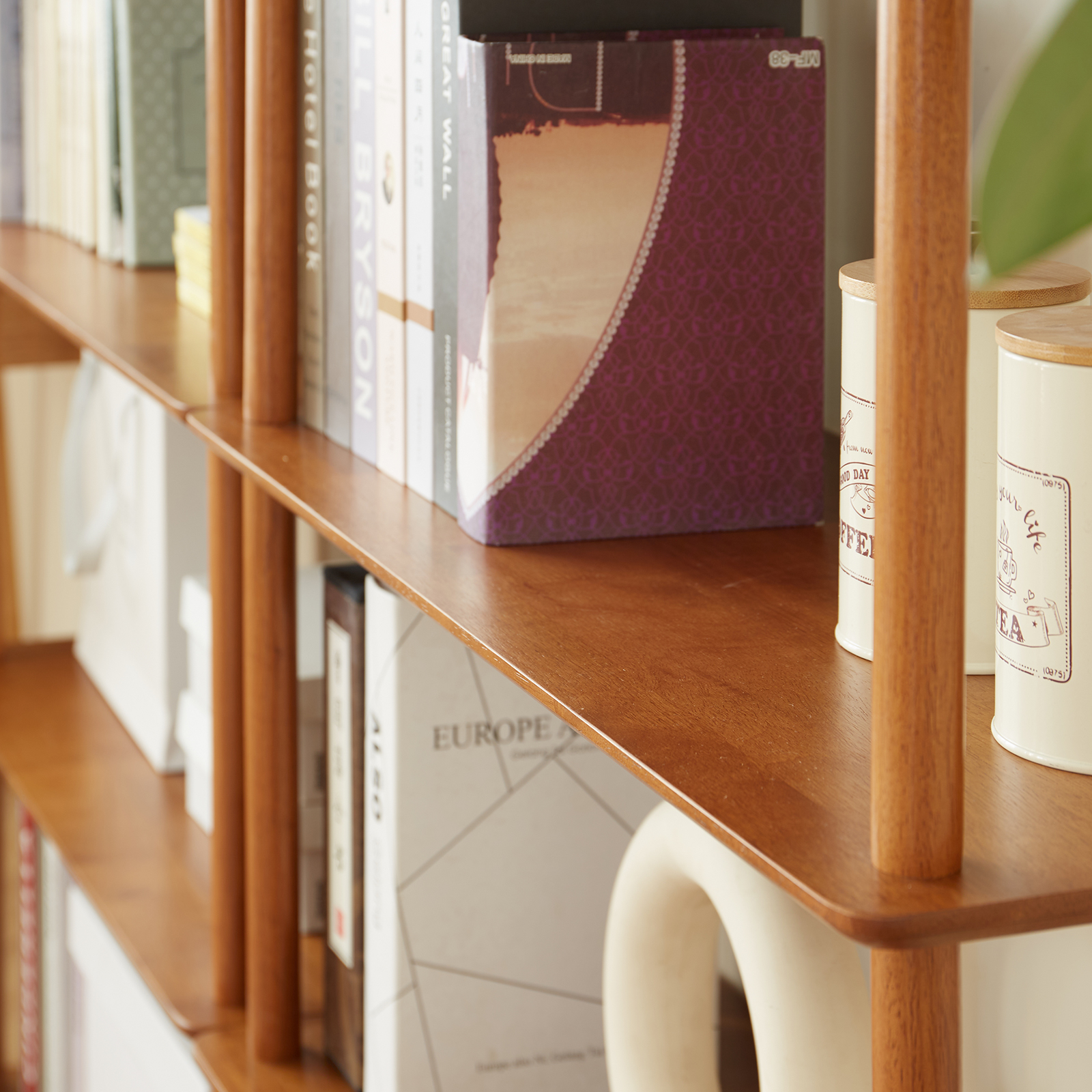 錦木-無垢材 多段式書棚 ラック フロアラック 組合せ自由 リビング収納 ディスプレイラック シンプル 間仕切りラック収納ラック