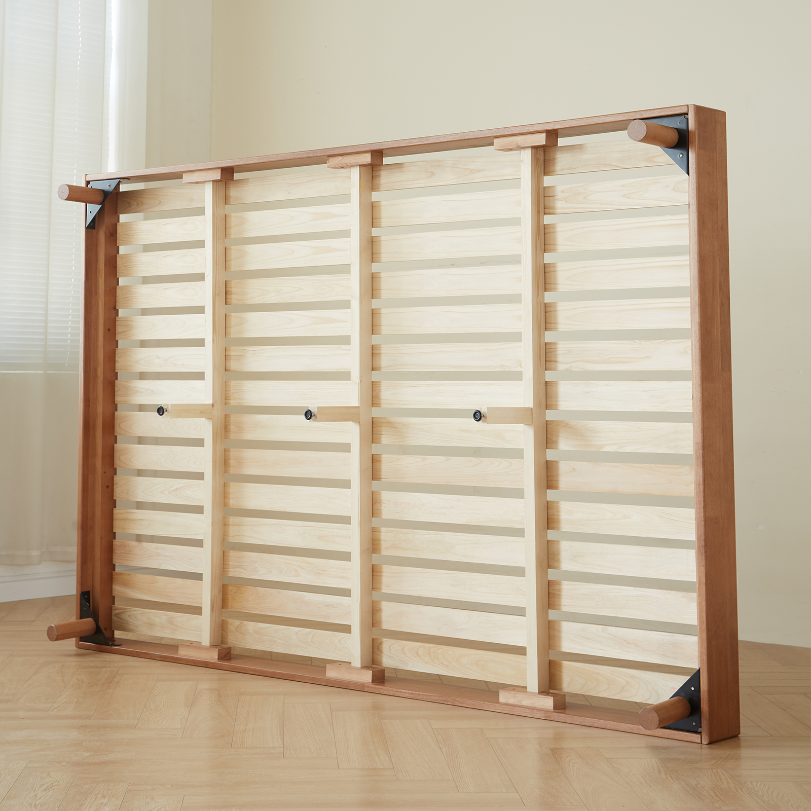 錦木-木製子供用ベッド モンテッソーリ ロータイプベッド 和風畳スタイル ヘッドレス すのこベッド セミダブル 浮いて見えるベッド 低床ベッド