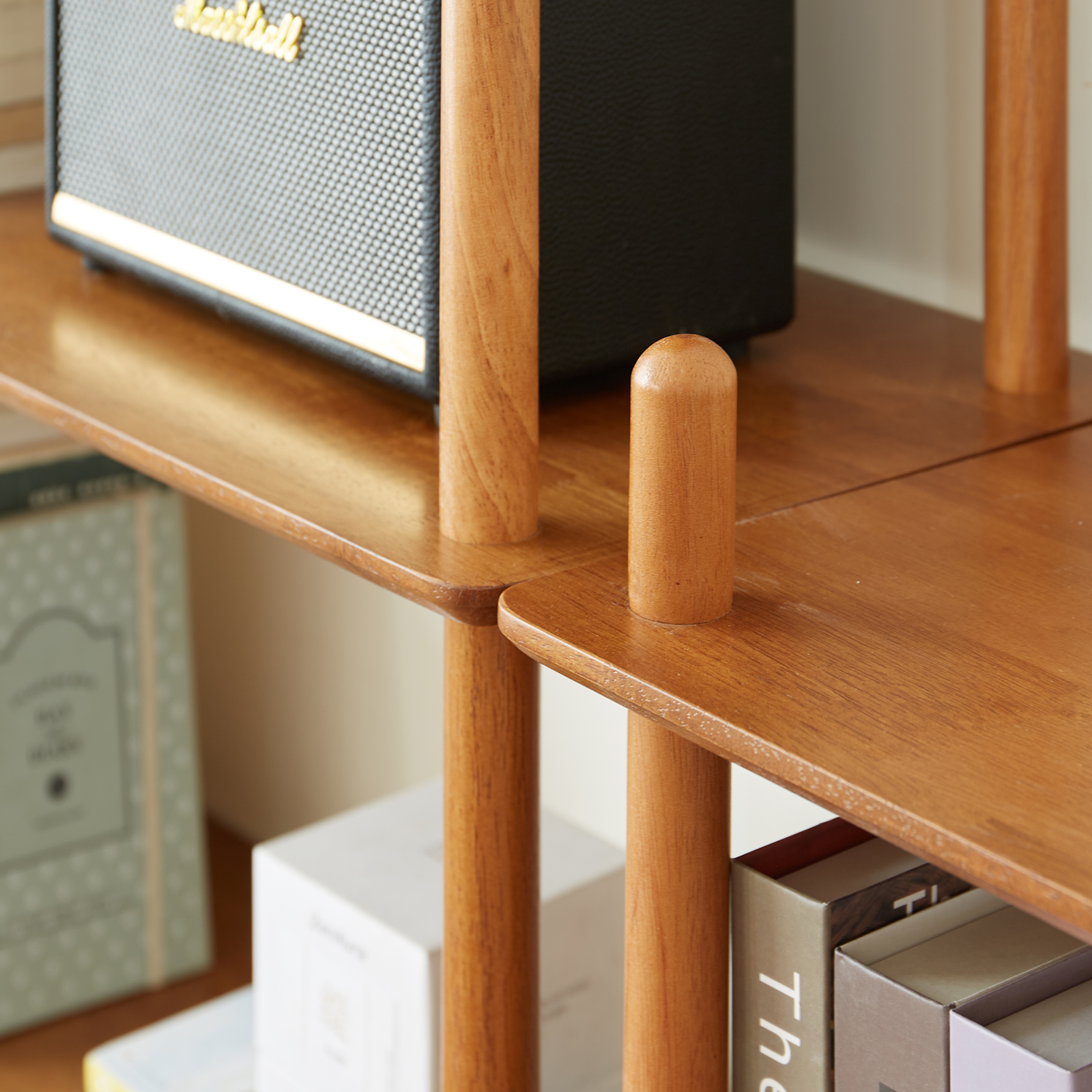 錦木-無垢材 多段式書棚 ラック フロアラック 組合せ自由 リビング収納 ディスプレイラック シンプル 間仕切りラック収納ラック