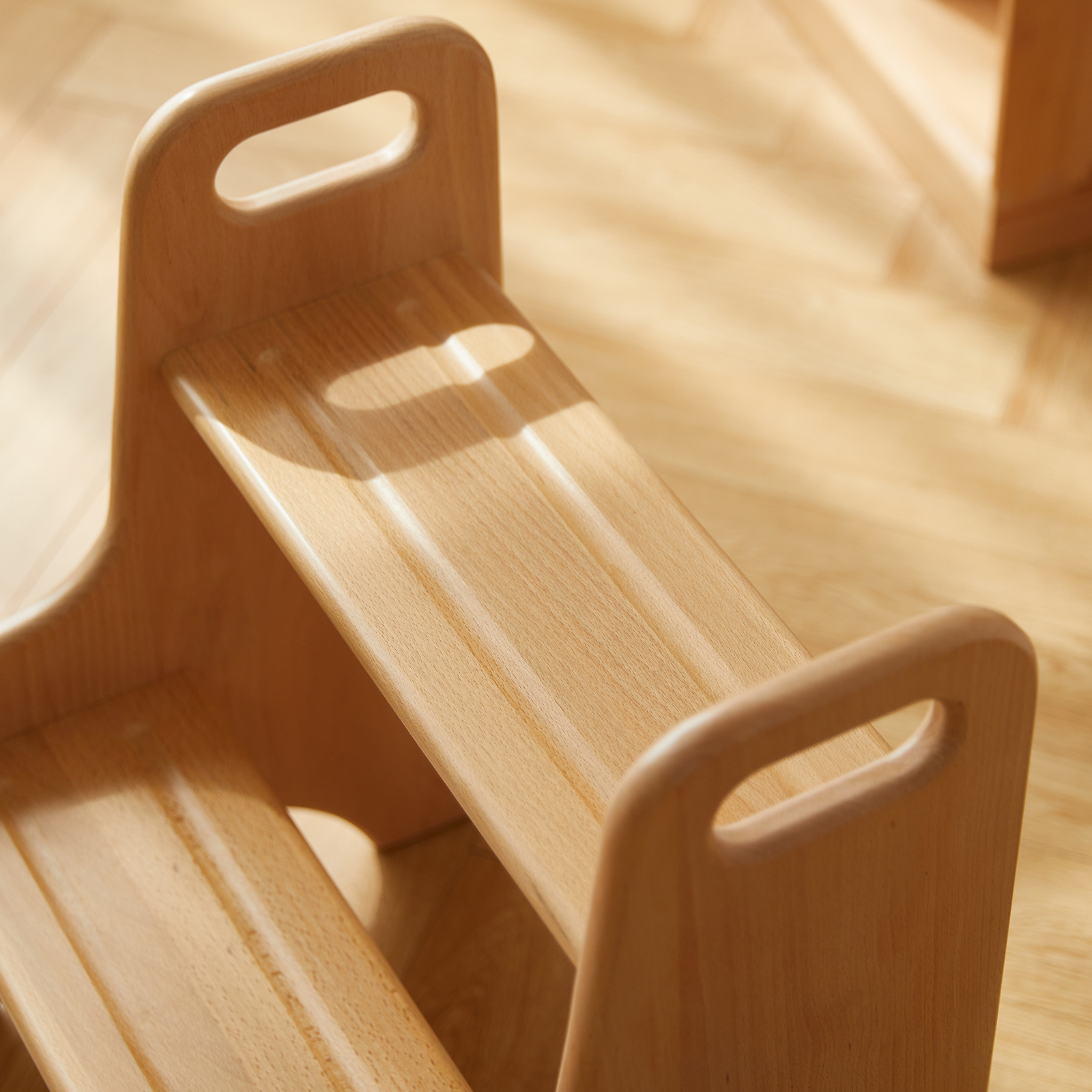 錦木-無垢材 キッズステップ台 子供用 洗面台 踏み台 ベビー トイレ ミニ階段 高さ調整 踏み台チェアキッズイス