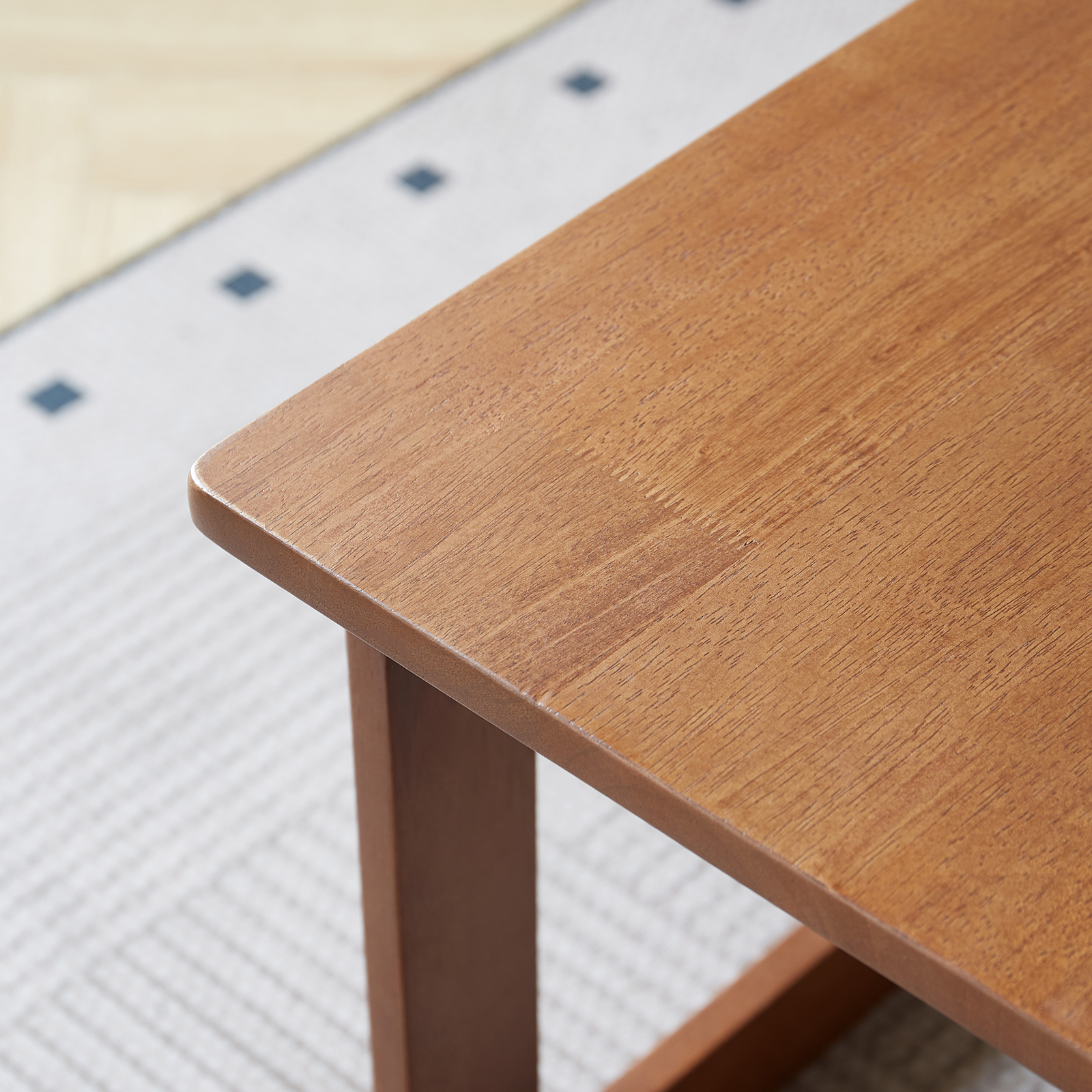 錦木-無垢材ローテーブル 昇降式 折りたたみ キャスター付き 多機能 小户型リビング向け モダンシンプル サイドテーブル兼用ローテーブル