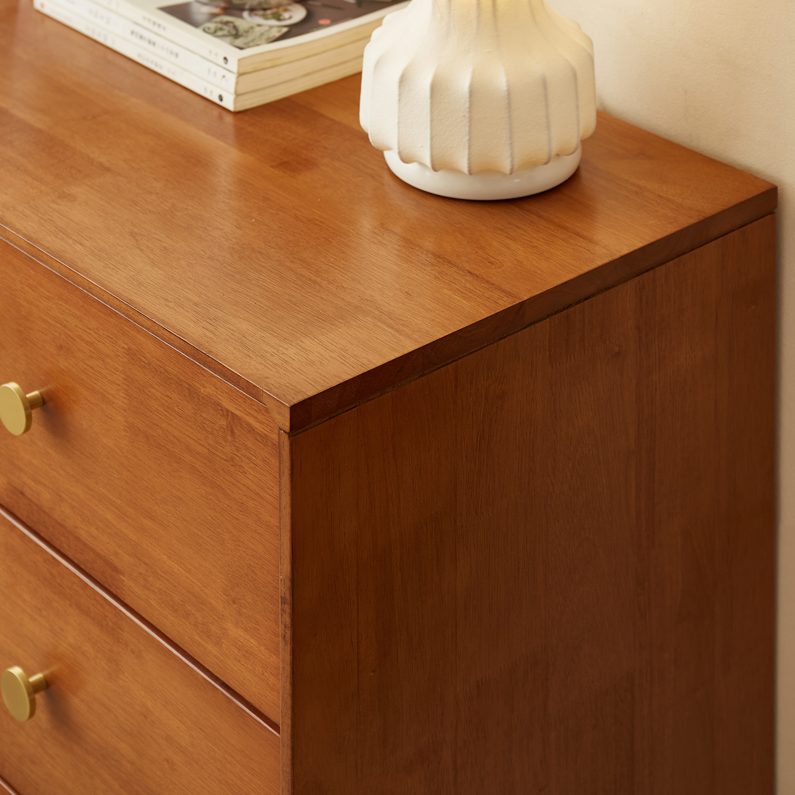 錦木-無垢材 チェスト 9 段 / 6 段 / 5 段 コンパクト収納 レトロ風 シンプルデザイン リビング収納棚チェスト