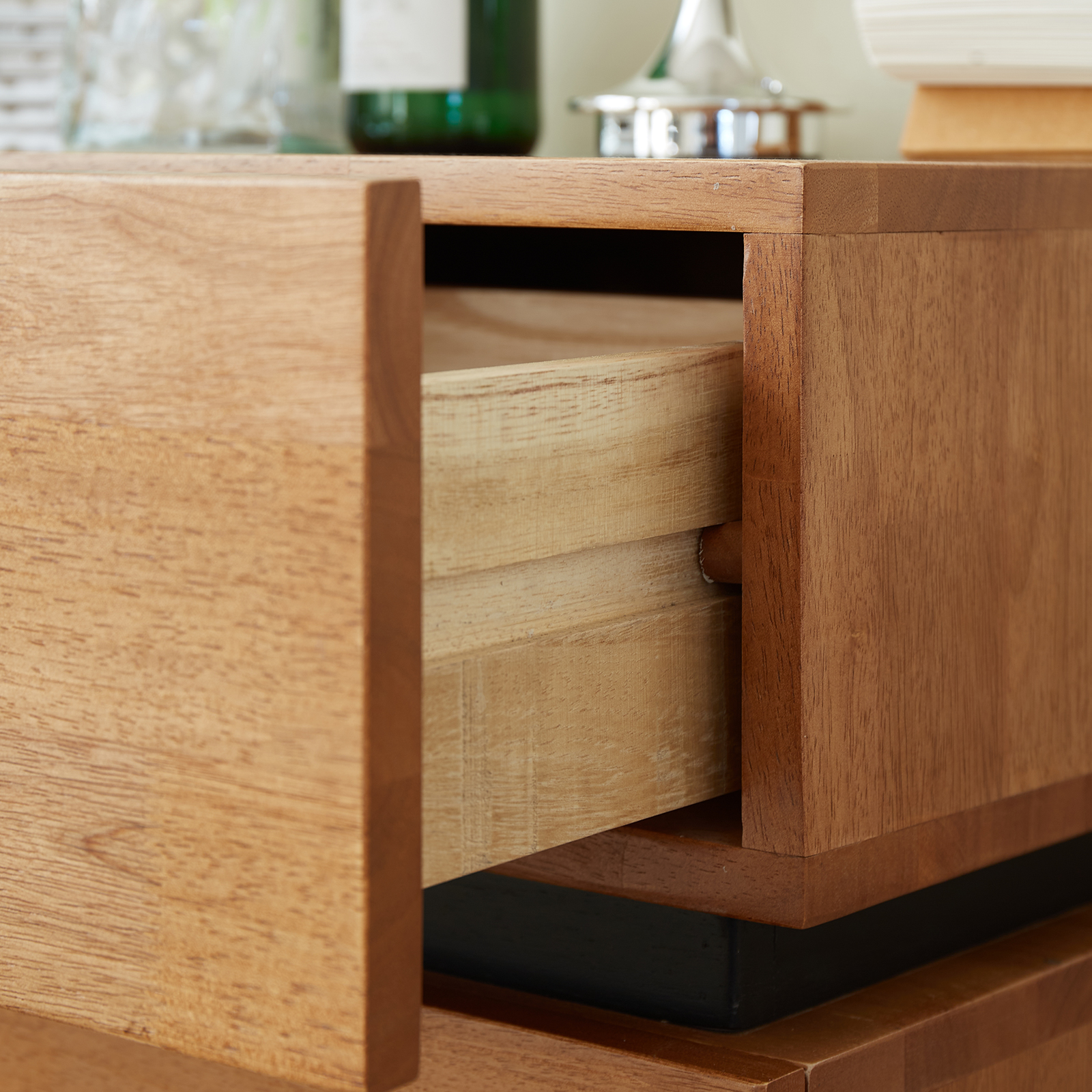 錦木-ミッドセンチュリー 無垢材チェスト 多段式 リビング・寝室・ベッドサイド収納 サイドボード 収納キャビネットチェスト