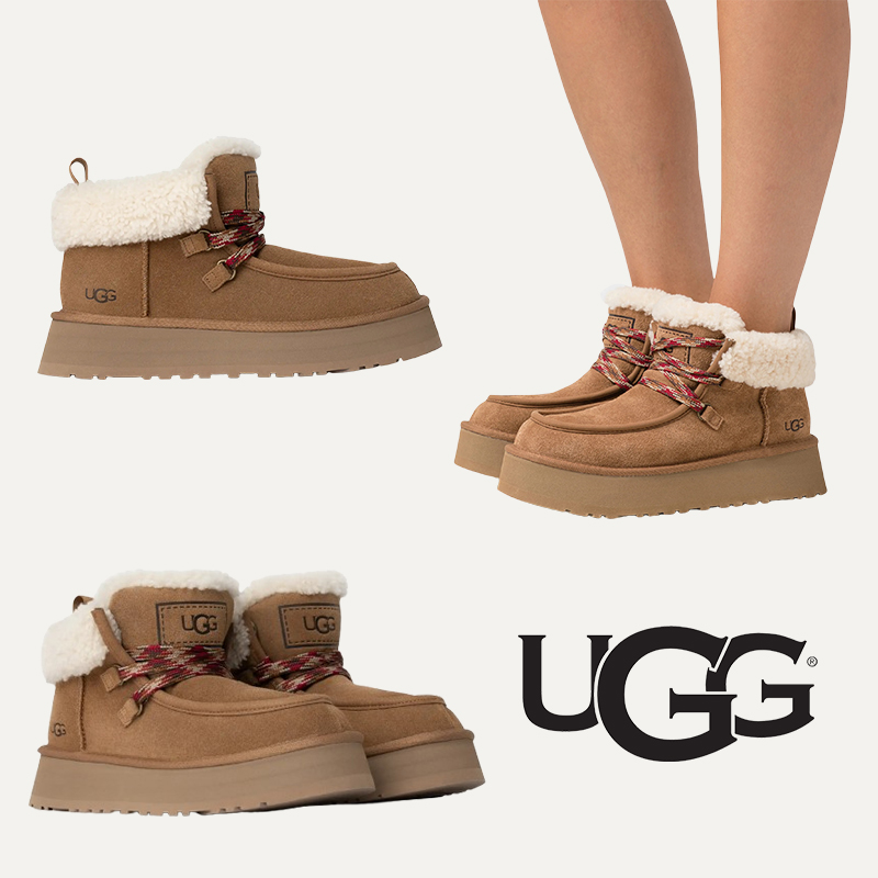 スエード キャビン カフ ジップ ブーツ レディース