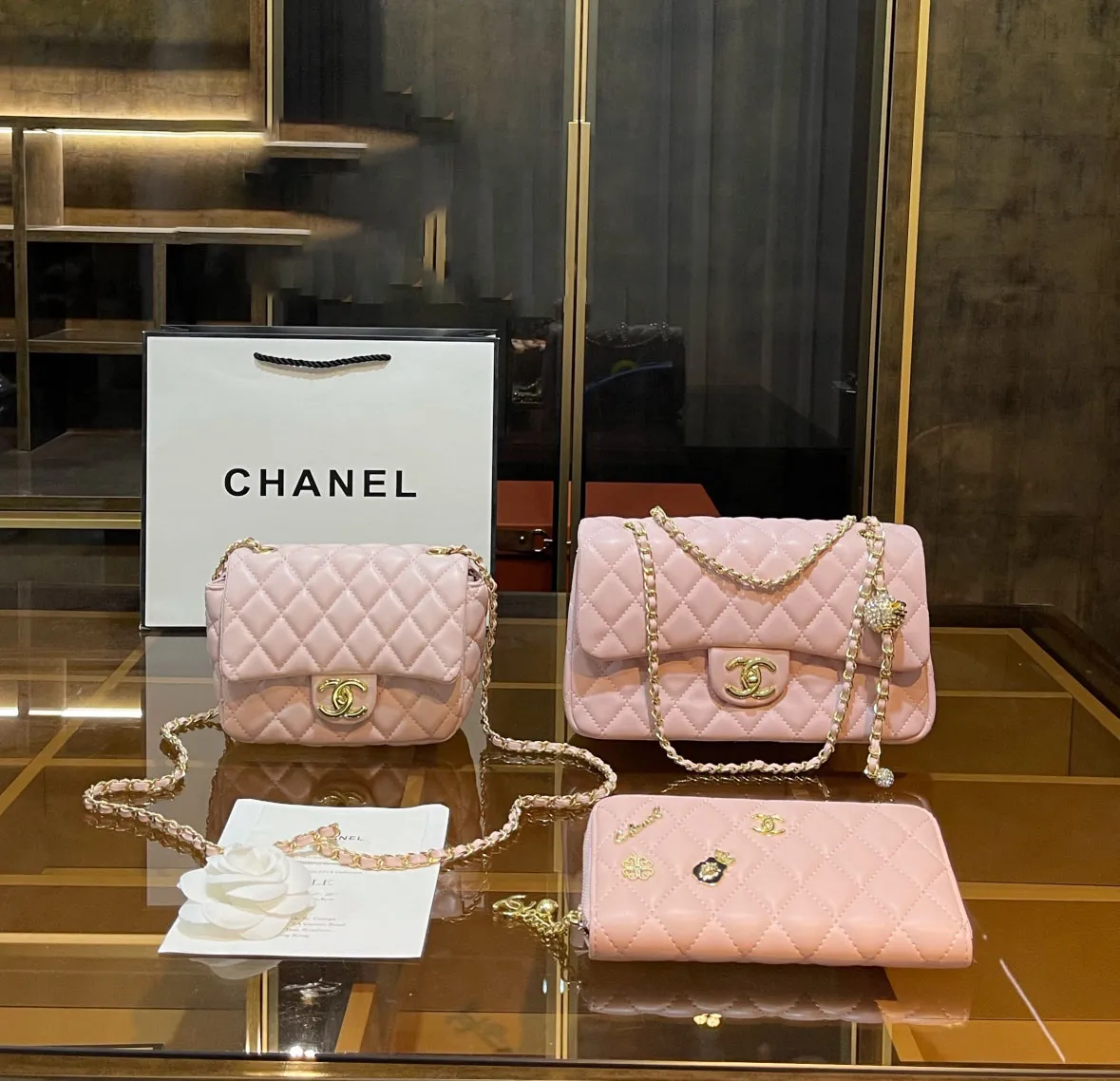 【CHANEL】定番人気♪ ミニ マトラッセMini Flap Bag3点セット お得