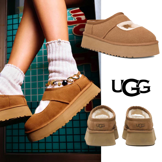 UGG★Bea Genuine Shearling Lined Platform スリッポン