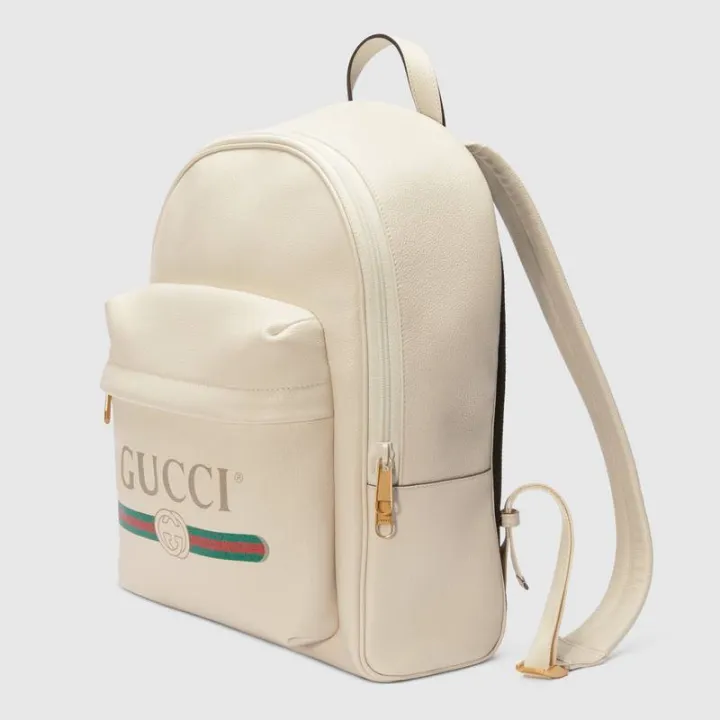 GUCCI プリント レザー バックパック[男女兼用]-ホワイト