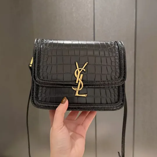 SAINT LAURENT/レザー スモール サッチェルバッグ
