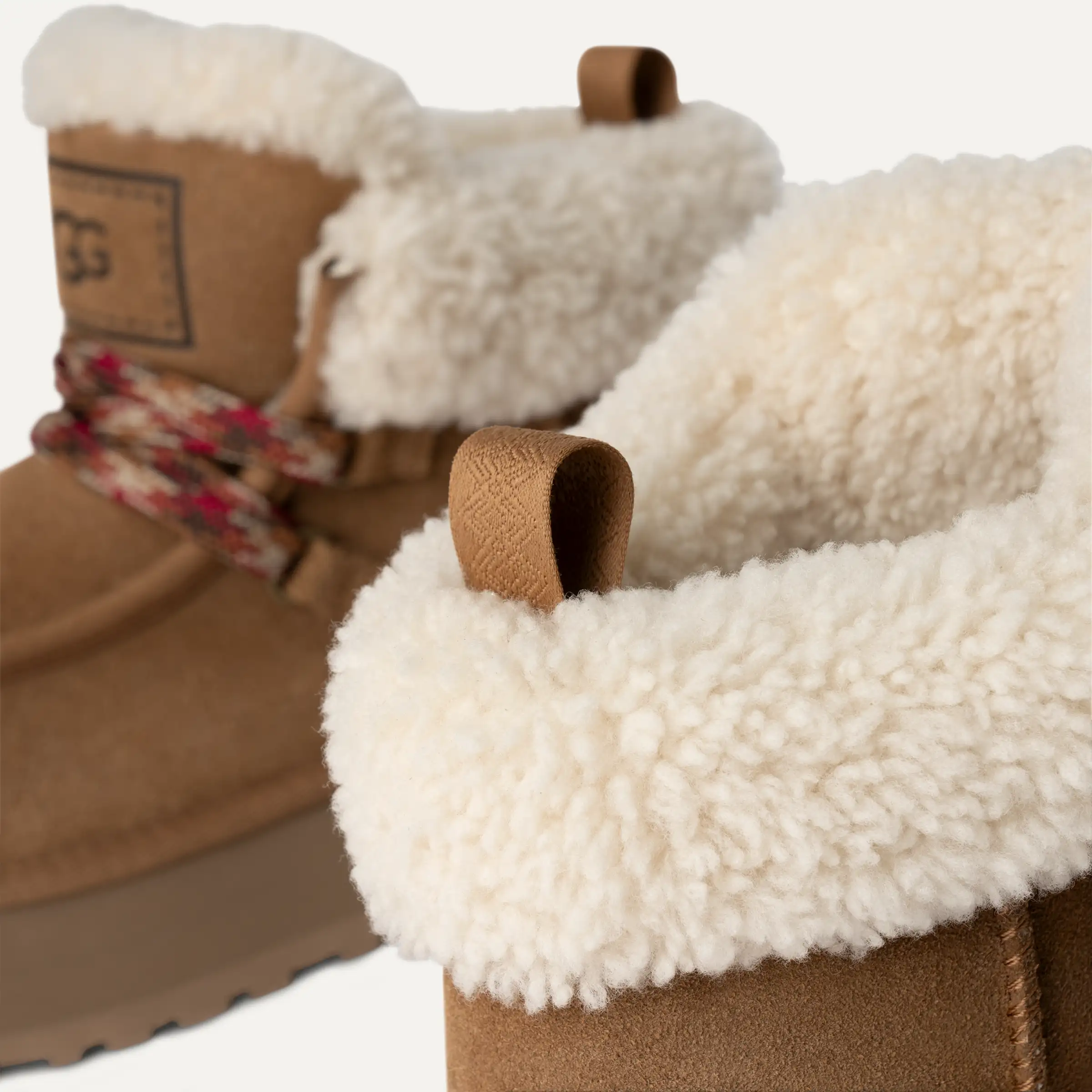 スエード キャビン カフ ジップ ブーツ レディース