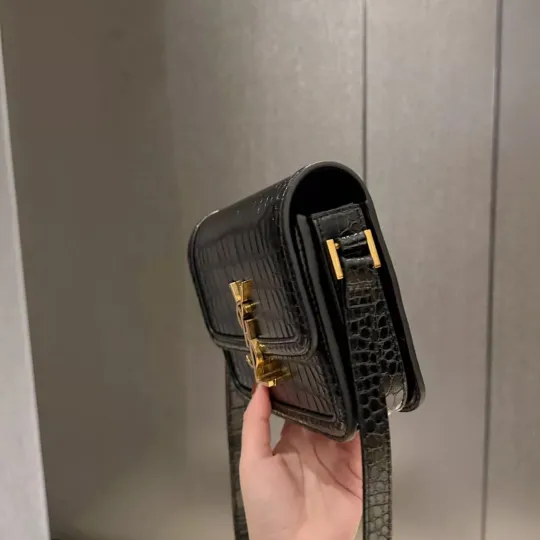 SAINT LAURENT/レザー スモール サッチェルバッグ
