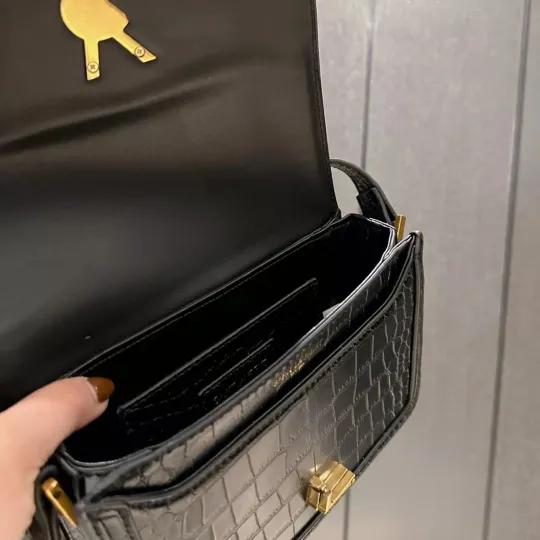SAINT LAURENT/レザー スモール サッチェルバッグ