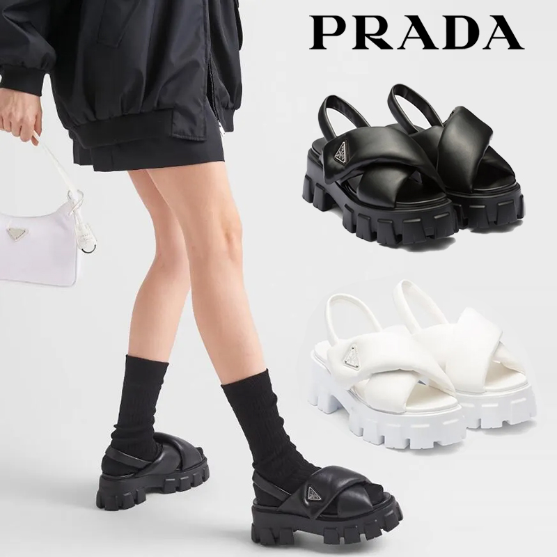 モノリス パデッドナッパレザー サンダル