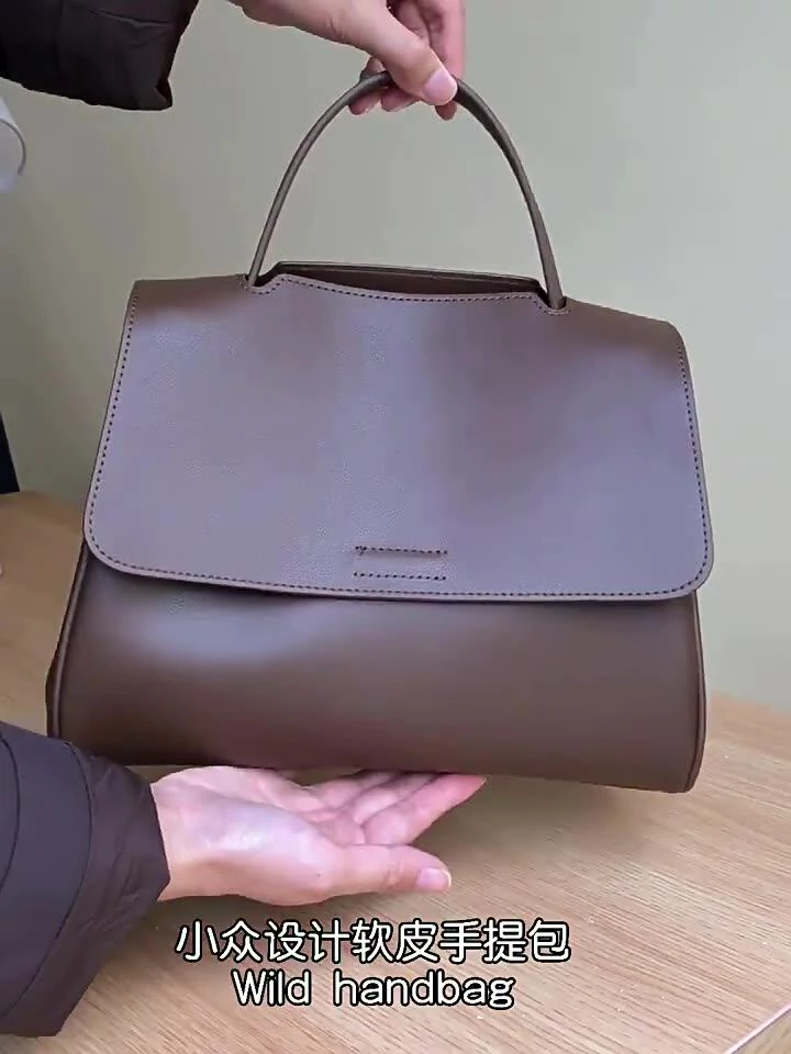 真皮女包高級感手提單肩包牛皮簡約時尚大容量百搭斜挎包