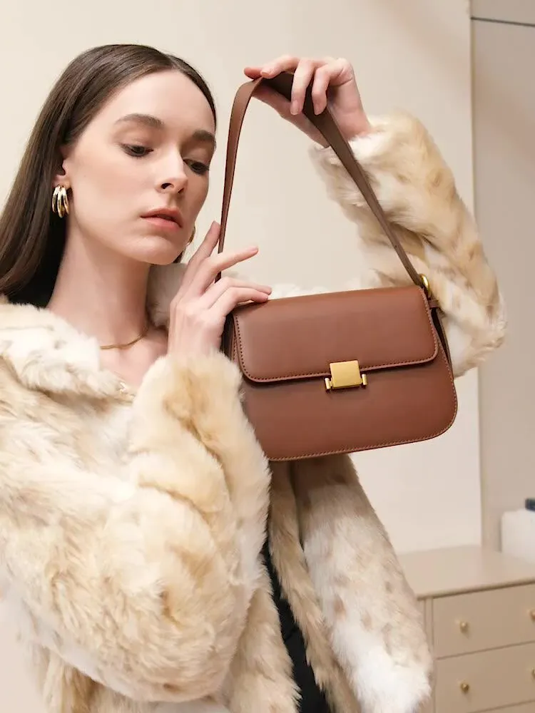 高級感小衆設計腋下包真皮女包2026新款秋冬時尚豆腐包單肩斜挎包