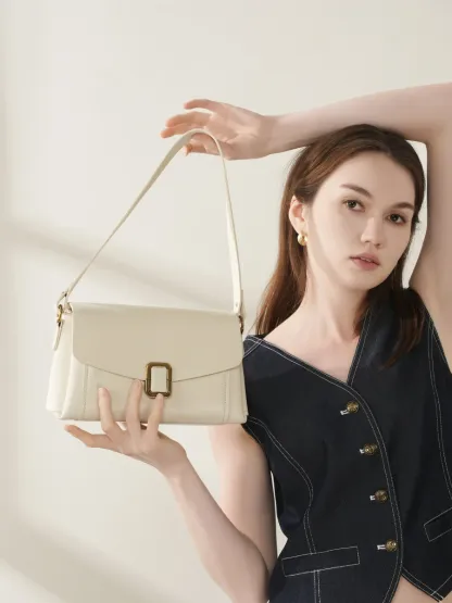 拉德手提真皮女包2026新款小众高级感单肩斜挎包女通勤大包