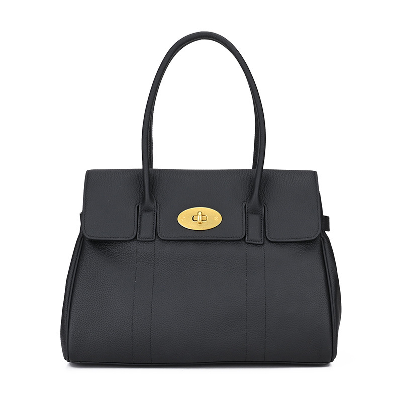 高級感夏頭層牛皮托特包大容量通勤時尚單肩包手提軟皮包