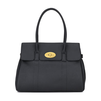 高級感夏頭層牛皮托特包大容量通勤時尚單肩包手提軟皮包