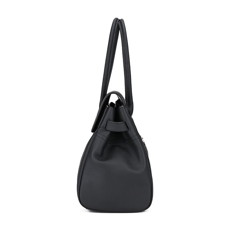 高級感夏頭層牛皮托特包大容量通勤時尚單肩包手提軟皮包