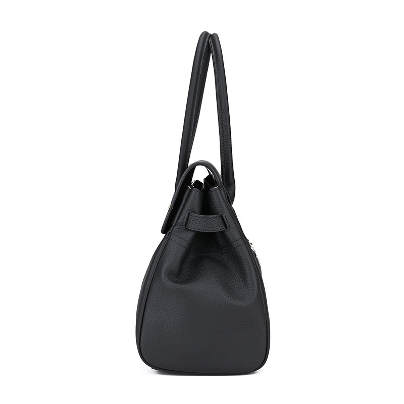 高級感夏頭層牛皮托特包大容量通勤時尚單肩包手提軟皮包