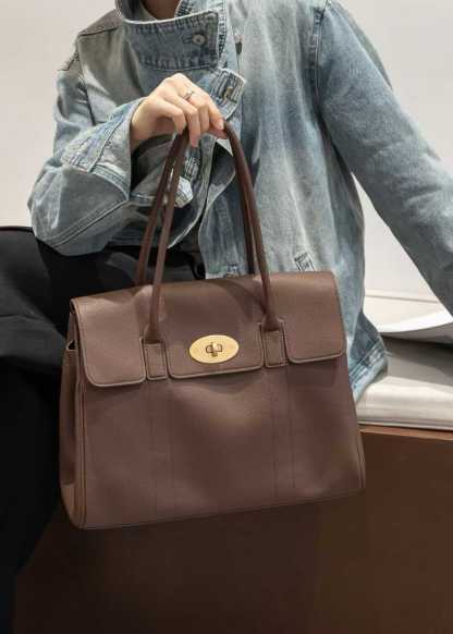 高級感夏頭層牛皮托特包大容量通勤時尚單肩包手提軟皮包