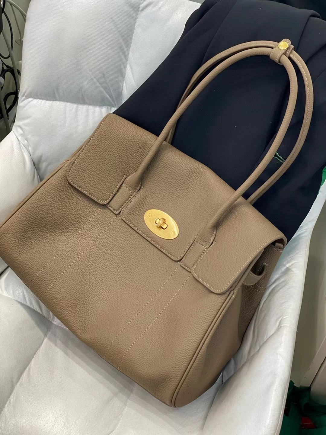 高級感夏頭層牛皮托特包大容量通勤時尚單肩包手提軟皮包