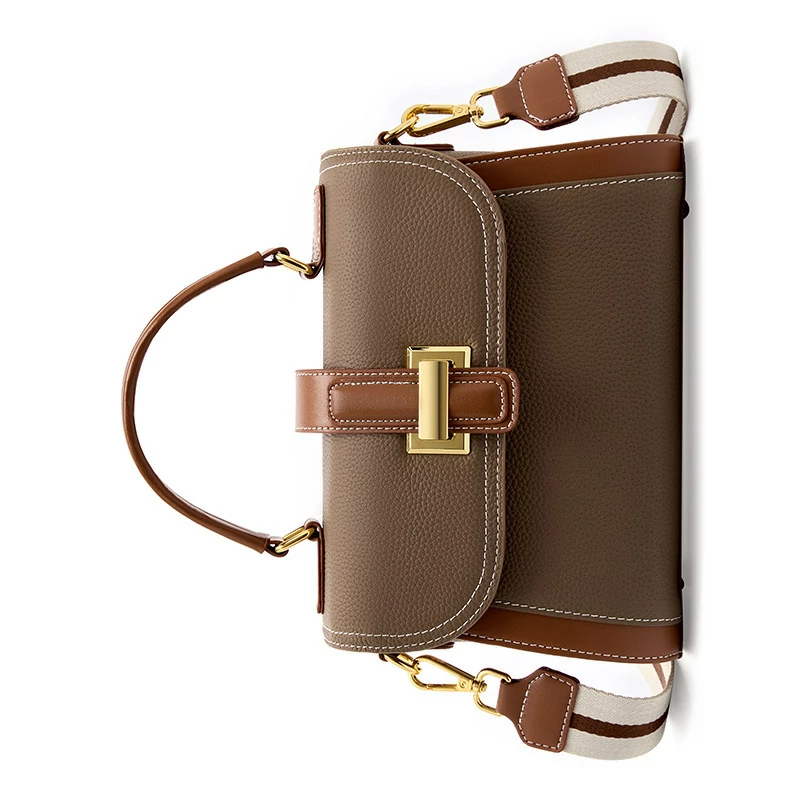 頭層牛皮高級質感時尚手提包斜挎包小衆輕奢單肩包百搭