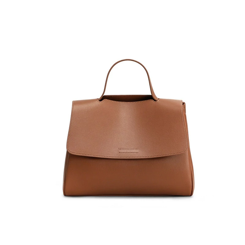 真皮女包高級感手提單肩包牛皮簡約時尚大容量百搭斜挎包