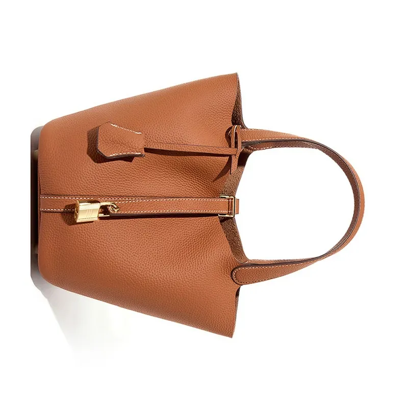 新款水桶包菜籃子女包真皮高級感手提包