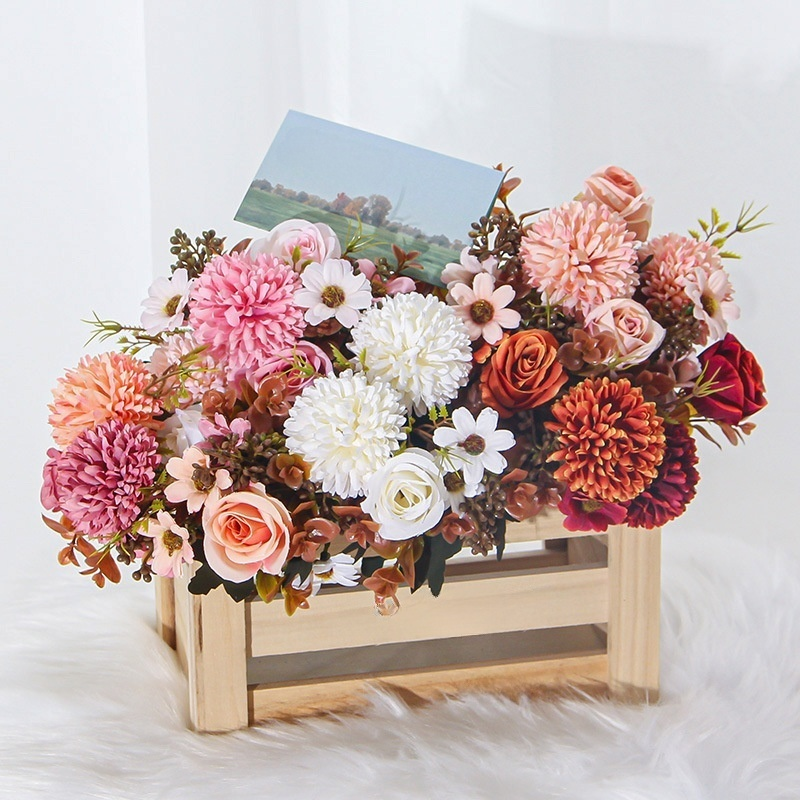 婚禮模擬玫瑰花束家居擺設