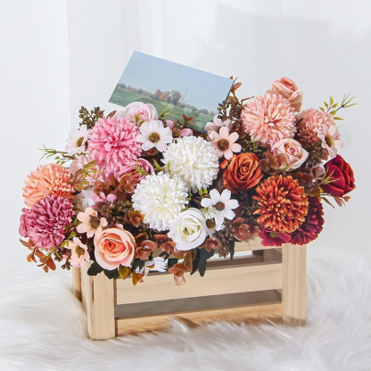 婚禮模擬玫瑰花束家居擺設