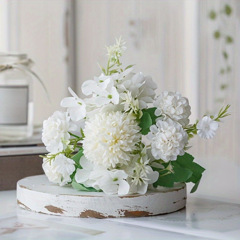 乾花繡球花擺件客廳桌面裝飾花瓶