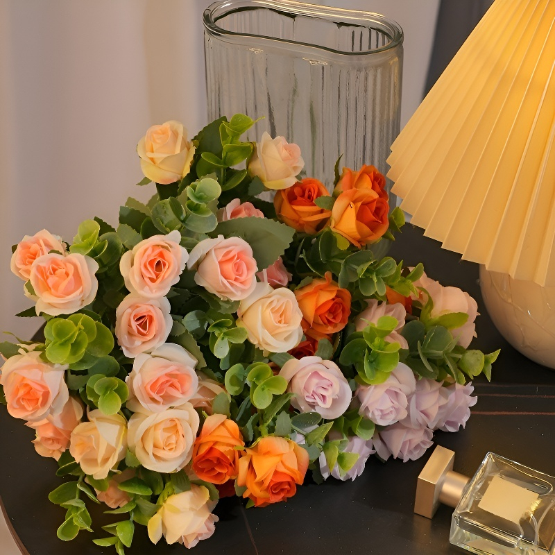 玫瑰仿真花束婚禮現場布置