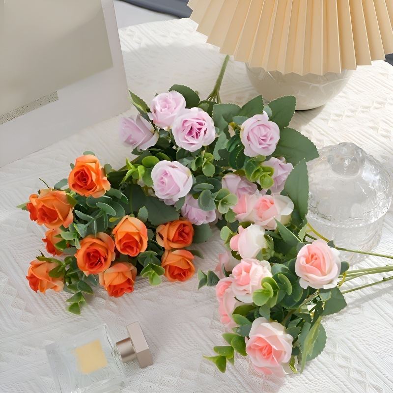 玫瑰仿真花束婚禮現場布置