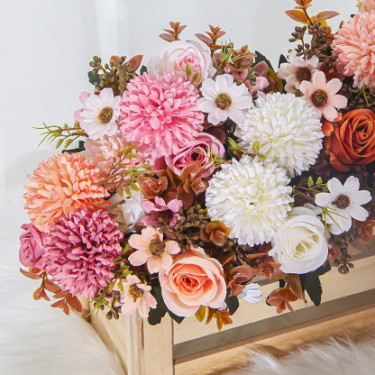 婚禮模擬玫瑰花束家居擺設