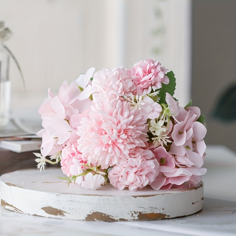 乾花繡球花擺件客廳桌面裝飾花瓶