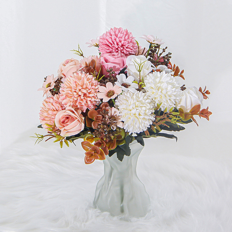 婚禮模擬玫瑰花束家居擺設